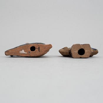 Lisa Larson, 3 pcs stoneware figurines, Gustavsberg.