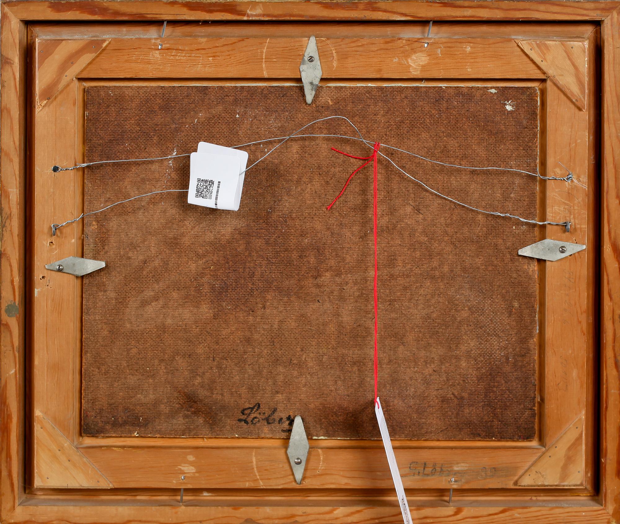 GUNNAR LÖBERG, olja på pannå, signerad.