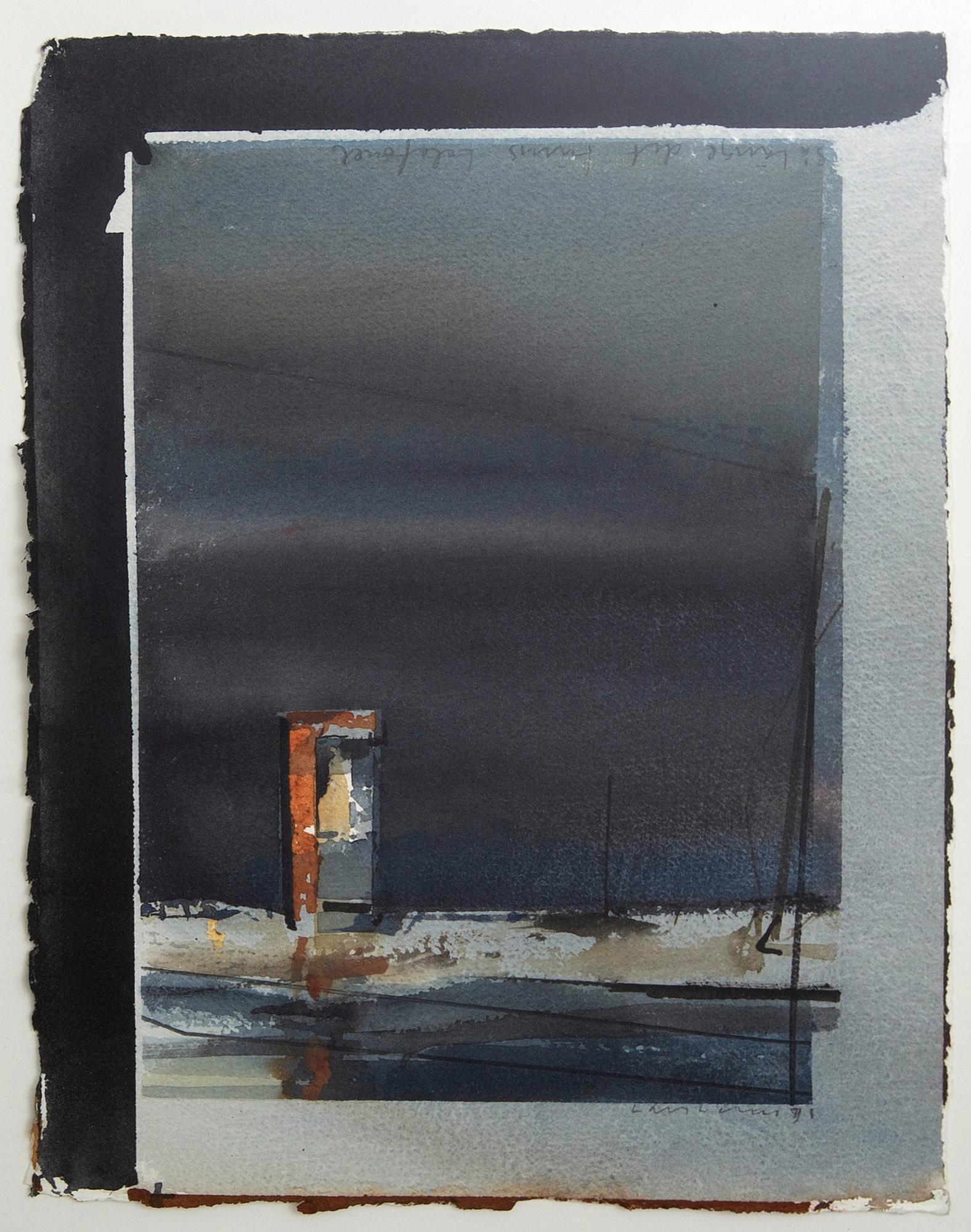 Lars Lerin, watercolor, signed and dated 91.