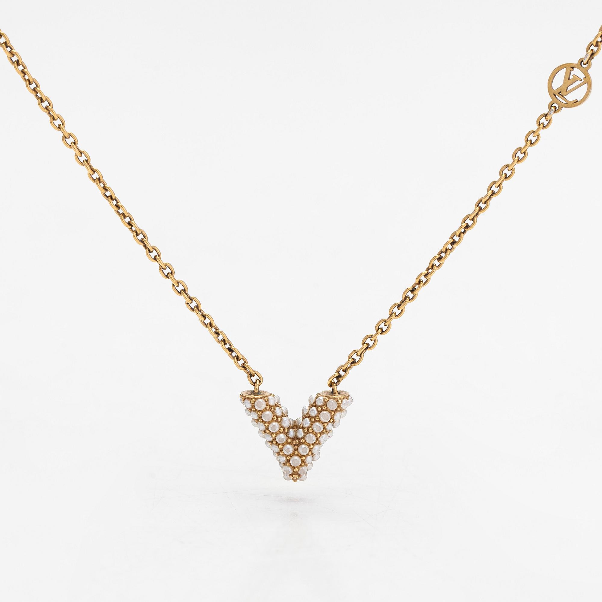 Louis Vuitton, "Essential V Perle" halsband.