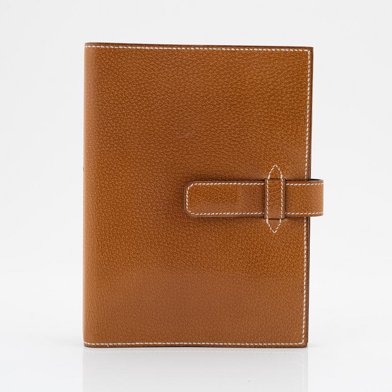 Hermès, a whisky pigskin agenda/notebook, 1995.