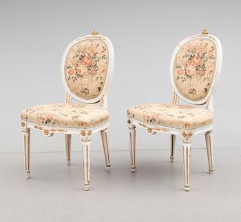 STOLAR, 1 par, gustavianska, 1700-tal, Melchior Lundberg.