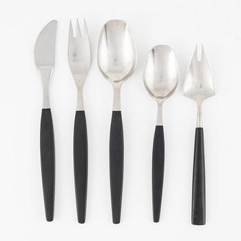 Folke Arström, a 34-piece stainless steel 'Focus de Luxe/Focus Steel' cutlery set, Gense, Sweden.