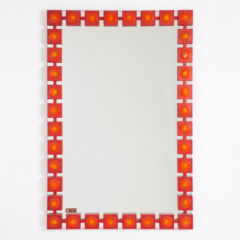 Ewa Wrangel and Lars-Göran Nilsson, hall furniture and mirror, Glas & Trä, Hovmantorp, second half of the 20th century.