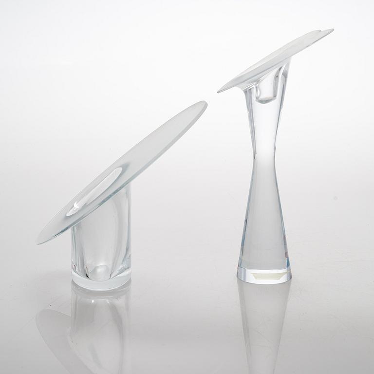 Timo Sarpaneva, ljusstake "Valentine", ett par ljusstakar "Ascot", vas "Marcel", Iittala.
