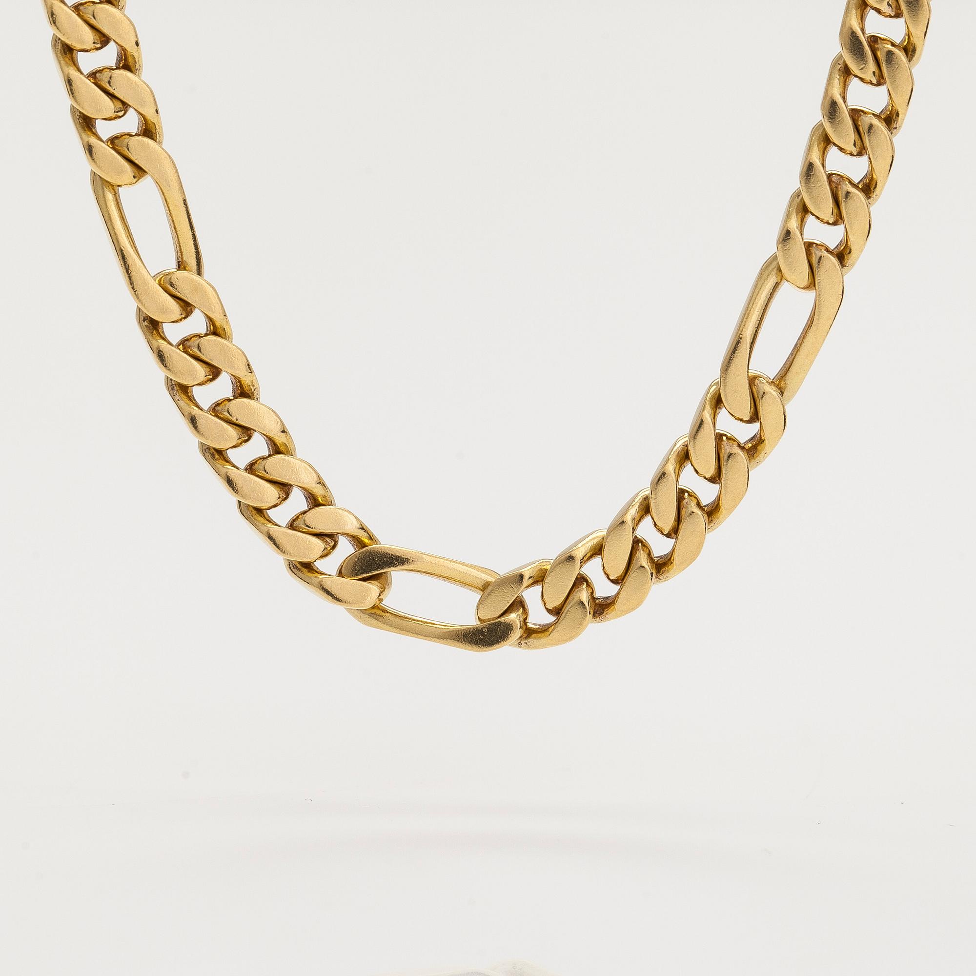 An 18K gold necklace, Foreign hallmarks.