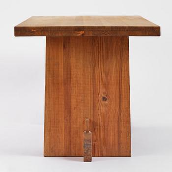 Axel Einar Hjorth, a stained pine "Lovö" dining table, Nordiska Kompaniet, 1930s.