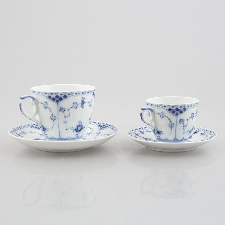 Royal Copenhagen, 27 pieces of a "Blue Fluted" porcelain service, Denmark.