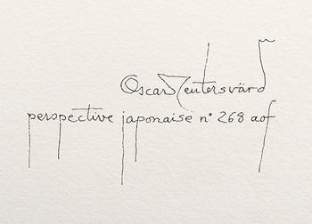 Oscar Reutersvärd, water color, signed.