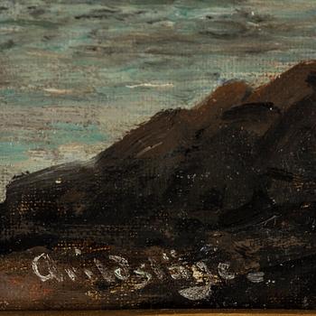 Johan Ericson, oil och canvas, laid on paper panel, signed and dated 1878.