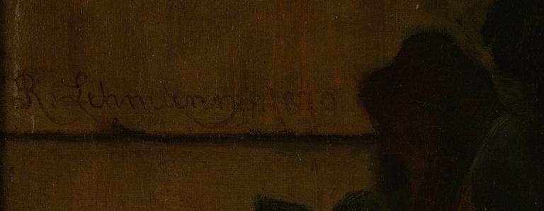Rudolf Lehmann, oil on canvas, signed and dated 1870.