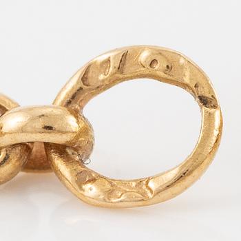 Hänge, 18K guld med filigran med citriner, Gustaf Dahlgren & Co, Malmö, 1912 , med kedja 18K guld.