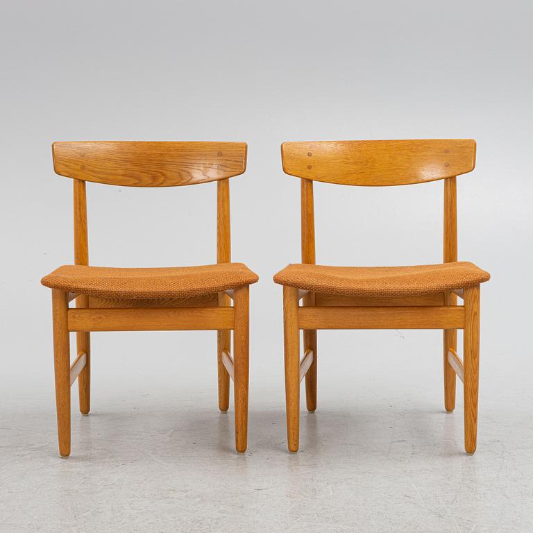 Børge Mogensen, a set of four 'Öresund' chairs, Bra Bohag, Karl Andersson & Söner and a dining table, 1960's.