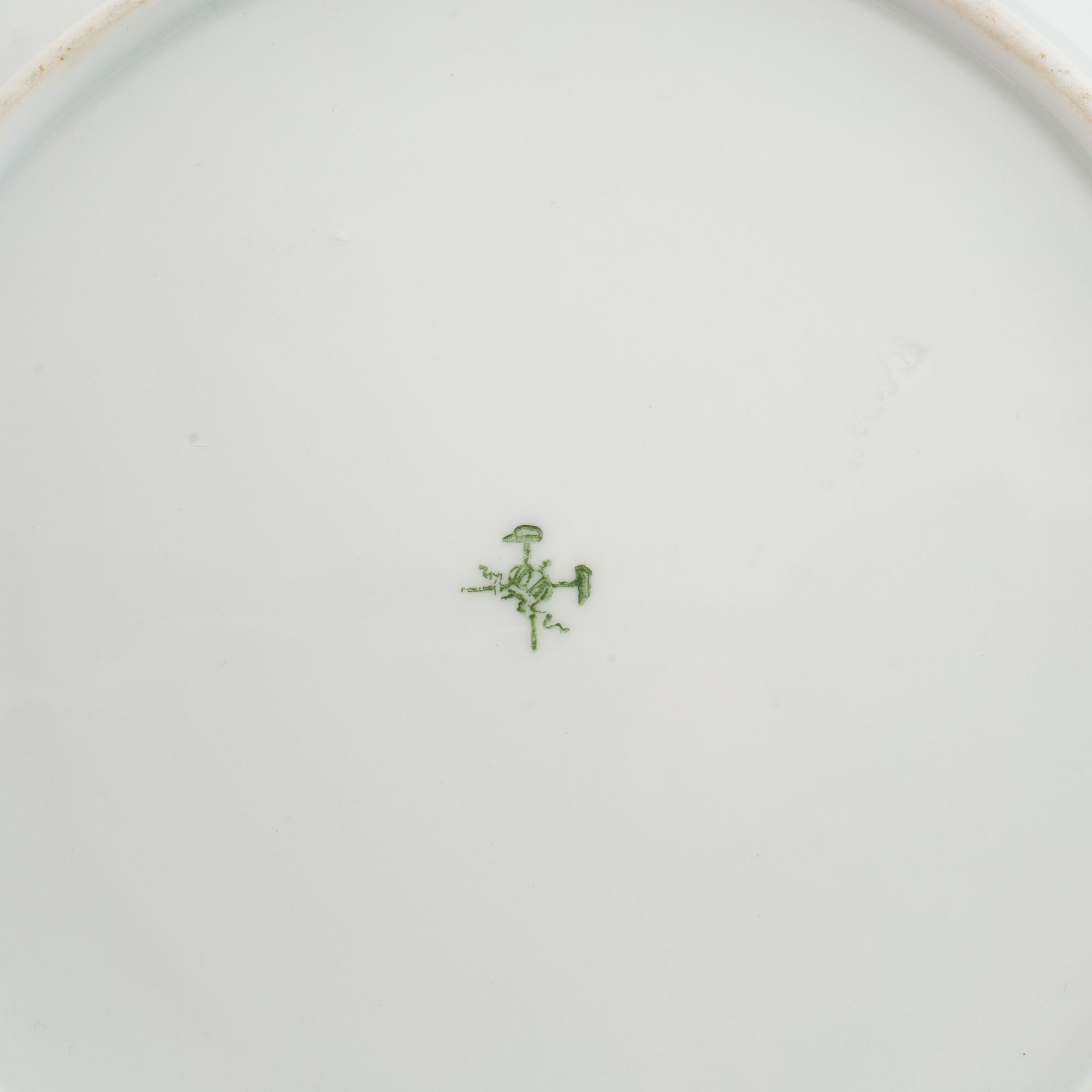 A 66 piece Pirkenhammer porcelain gilt edge dinner service, 1893 - 1918.