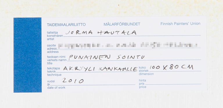 Jorma Hautala, "Punainen sointu".