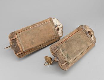 SPEGELLAMPETTER, ett par, rokoko-stil, 1800/1900-tal.