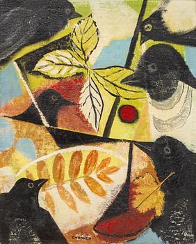 Esaias Thorén, Magpies and Foliage.