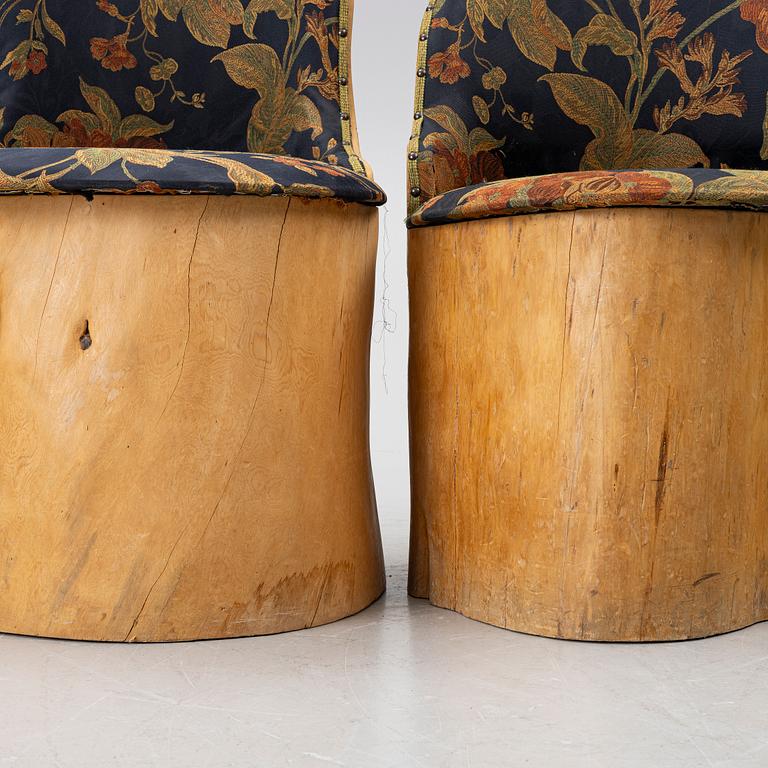 Kubbstolar, 3 st, 1900-tal.