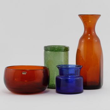 Erik Höglund · SKÅLAR samt VASER, 4 st, Erik Höglund, Boda, 1960/70-tal.