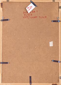 PETER WEISS, indian ink on paper, signed, executed in 1953.