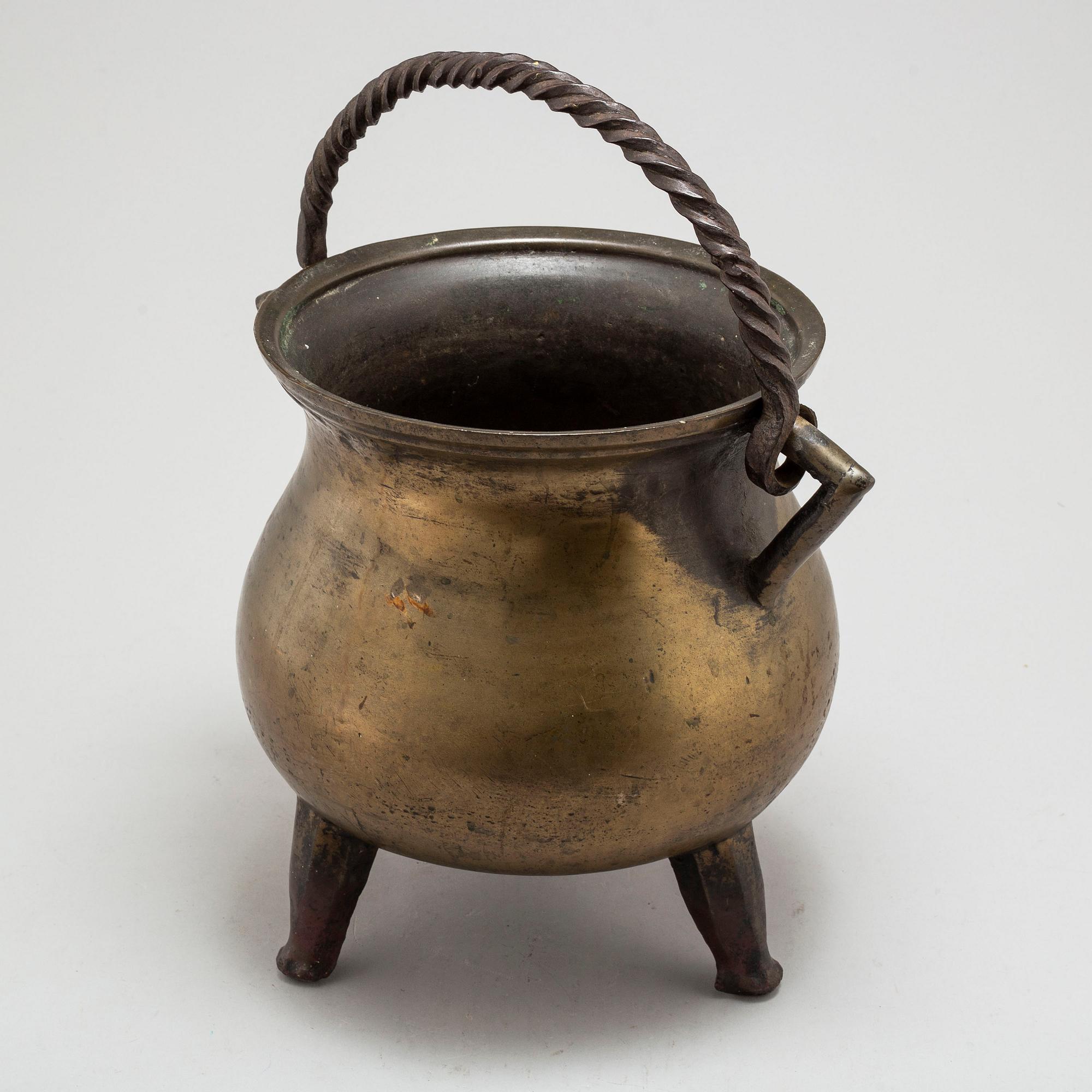 A possibly 16th century bronze cauldron.