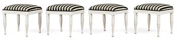 908. Four late Gustavian stools.