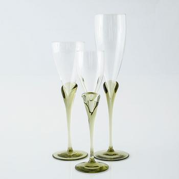40 glasses, model "Papyrus" by Michael Böhm for Rosenthal Studioline, second half of the 20th century.