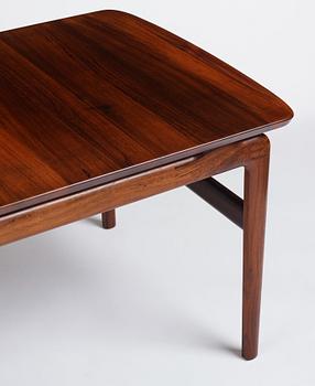 Peter Hvidt & Orla Mølgaard Nielsen, a palisander sofa table, France & Son, Denmark, 1950-60s.