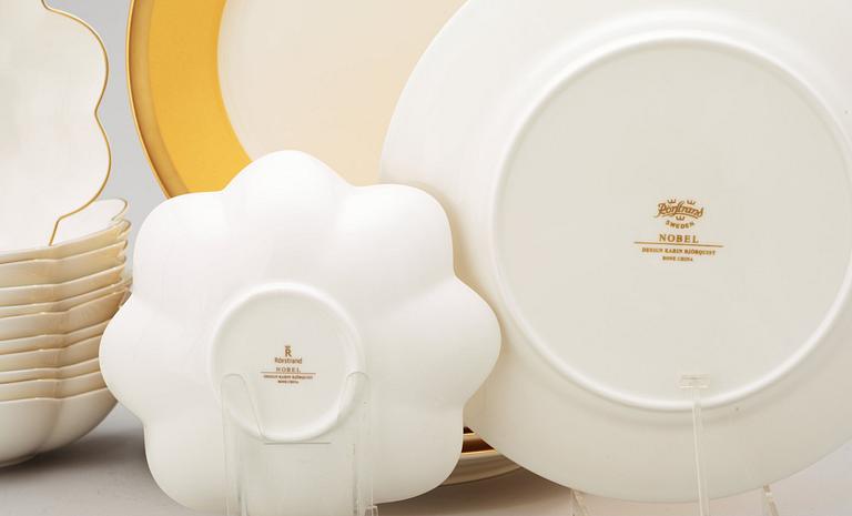 A Karin Björquist 24 pcs bone china 'Nobel' part dinner service, Rörstrand.