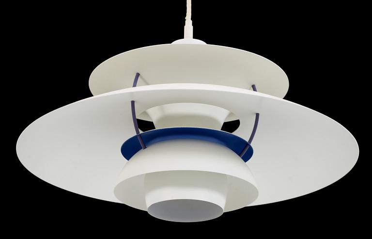TAKLAMPA, "PH 5", Poul Henningsen för Louis Poulsen, Danmark, 1900-talets slut. Höjd 27 cm.