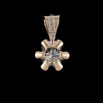 HÄNGE, 18k vitguld med briljantslipad diamant, ca 0.25 ct. Lennart Magnusson, Göteborg. Vikt 0,5 g.