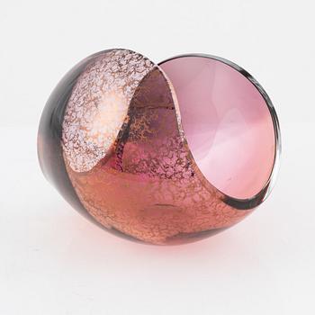 Lena Bergström, a 'Planets' glass sculpture/bowl from Kosta Boda, Sweden. Signed and numbered 275/500.