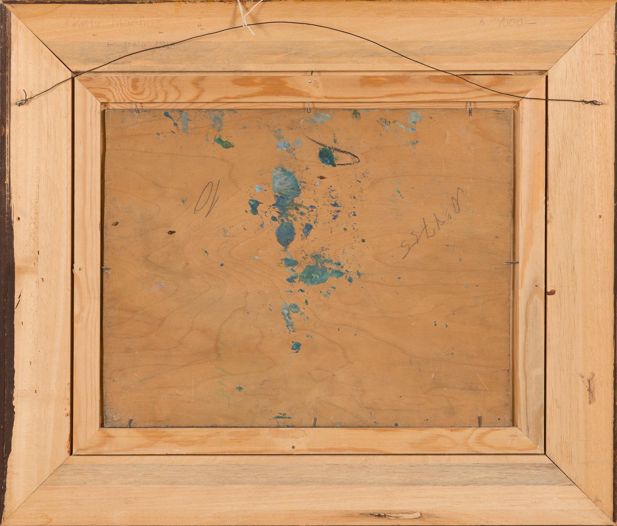 Karl Ingelius, olja på pannå, signerad och daterad -19.