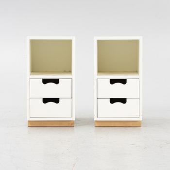 Jonas Bohlin and Thomas Sandell, cabinets/bedside tables, a pair, "Snö", Asplund.