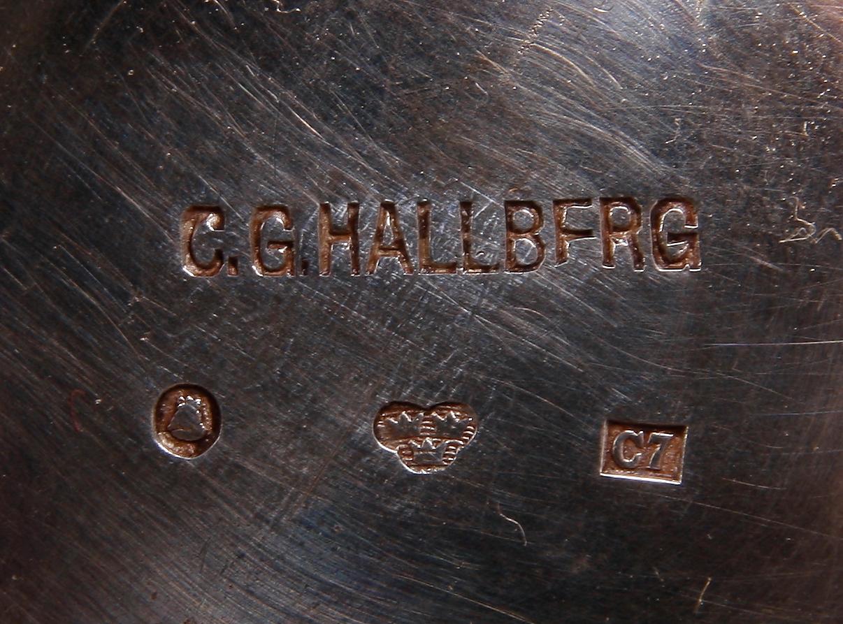 LOCKPOKAL, silver, CG Hallberg, Stockholm 1905.