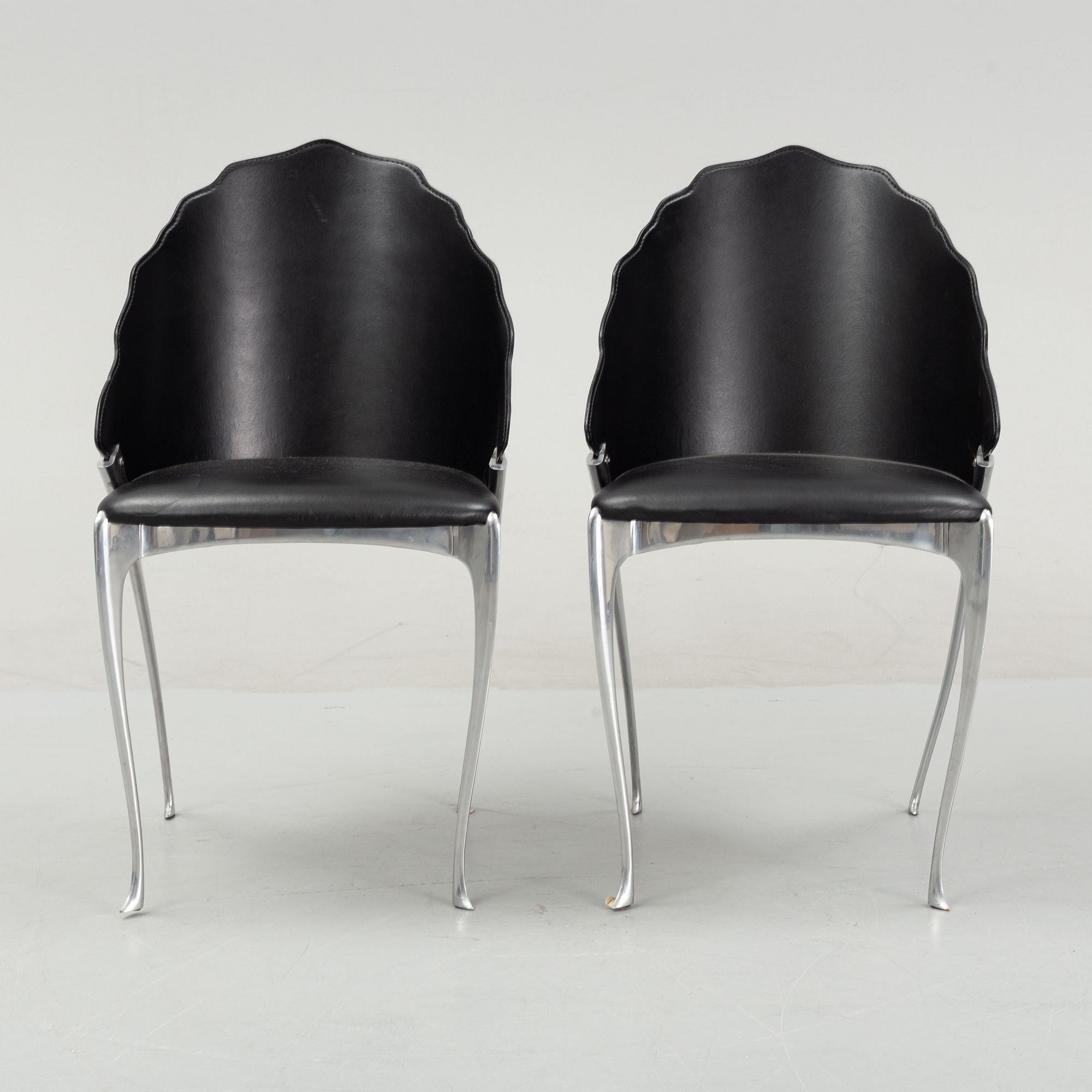 Bernard Dequet, a pair of chairs, second half of the 20th century.