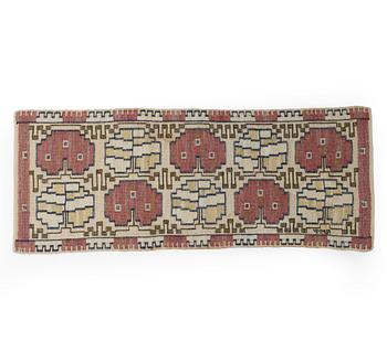 Märta Måås-Fjetterström, a flat weave, 'Grodblad', signed ABMMf, ca, 41 x 100 cm.