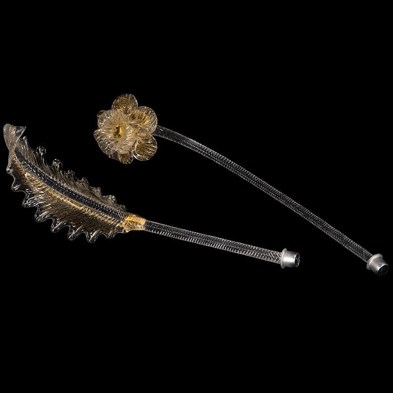 A mid-20th-century Murano glass chandelier, Italy.