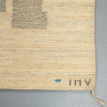 Inga-Mi Varneus Rydgren, matto, flat weave, ca 240,5-241,5 x 158-160 cm, signed JLH IMV.