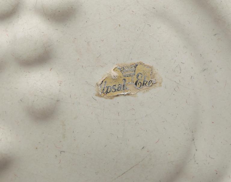 BORDSLAMPA, glaserat lergods, Anna-Lisa Thomson, Upsala Ekeby, 1900-talets mitt.