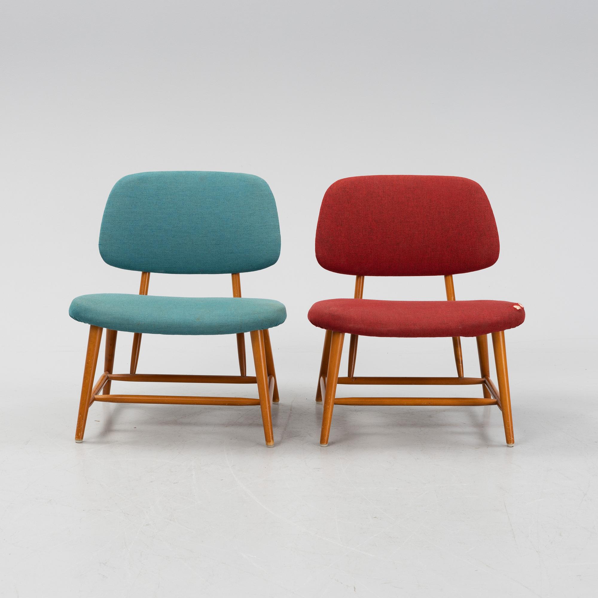 Alf Svensson, fåtöljer ett par, "TeVe", Bra Bohag, Studio Ljungs Industrier AB, Malmö, 1950-tal.