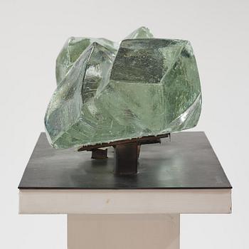 Edvin Öhrström, a cast glass sculpture, Lindshammar Glassworks, 1976, ed. 1/9.