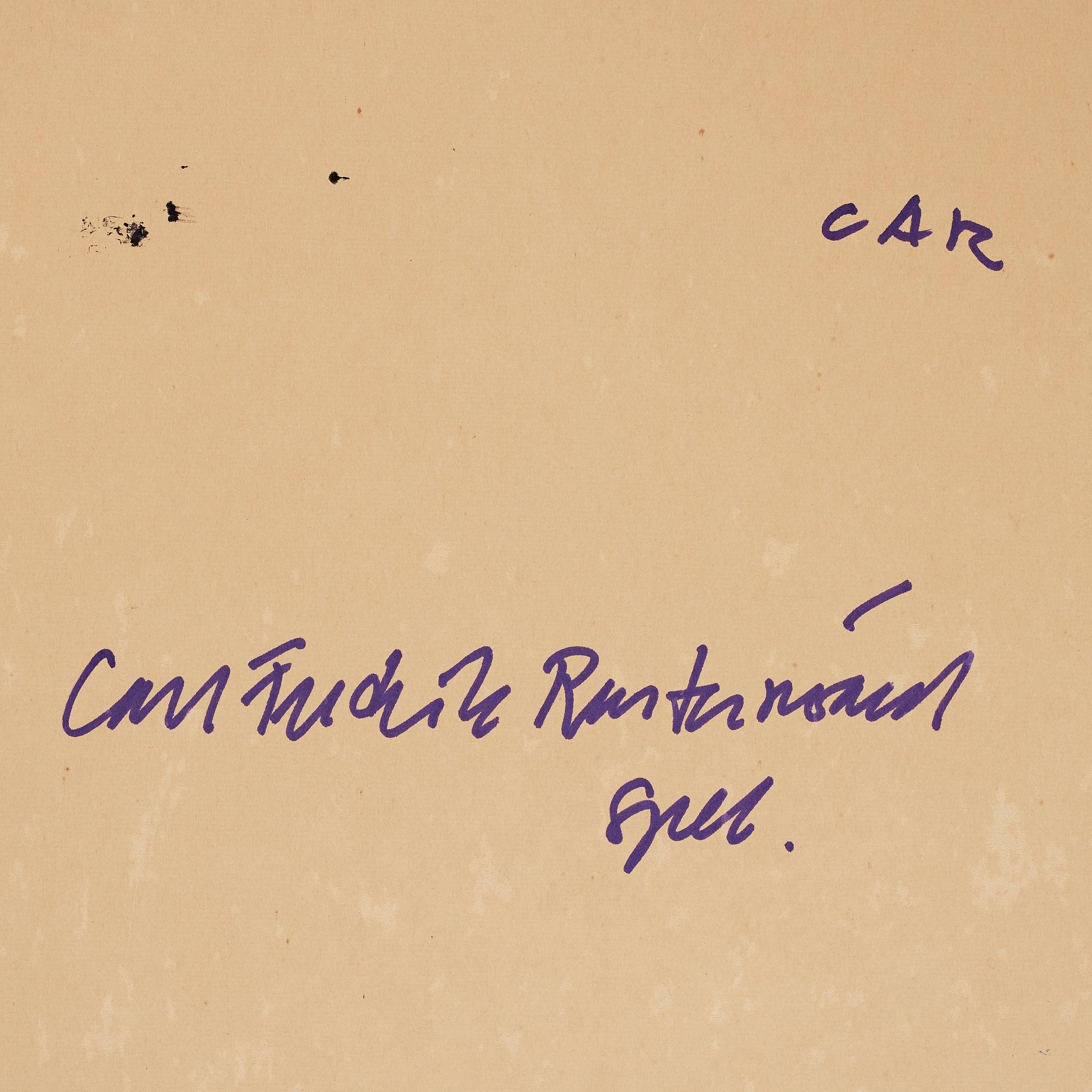 CARL FREDRIK REUTERSWÄRD, laquer and tempera on paper panel, signed CF Reauterswärd.