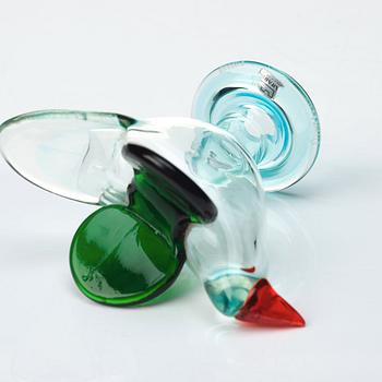 Oiva Toikka, skulpturer, 3 st "Sieppo / Flugsnappare", Nuutajärvi Notsjö, Finland.