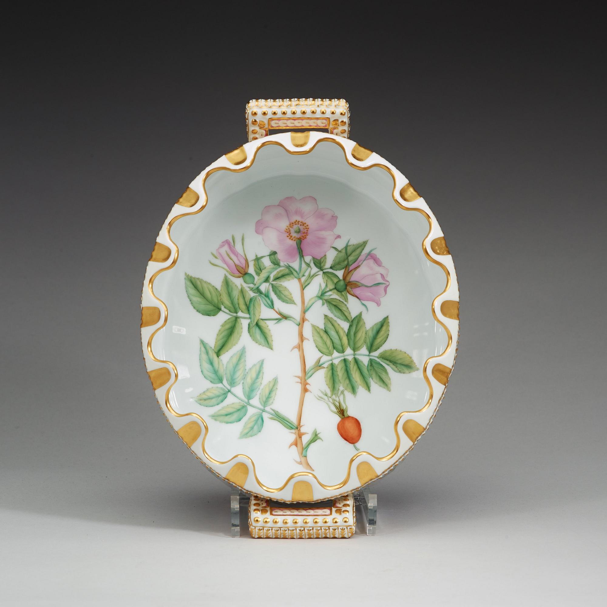 GLASSKÖLJARE, porslin. "Flora Dancia", Royal Copenhagen, Danmark, 1900-tal.