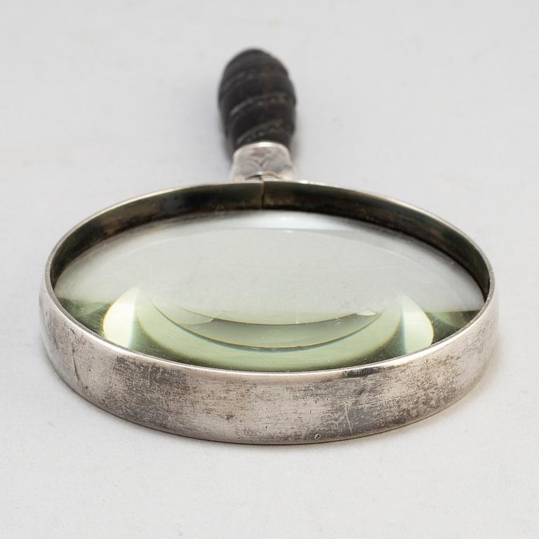 GEORG JENSEN, a silver magnifying glass, Copenhagen Denmark, first part of the 20thC.