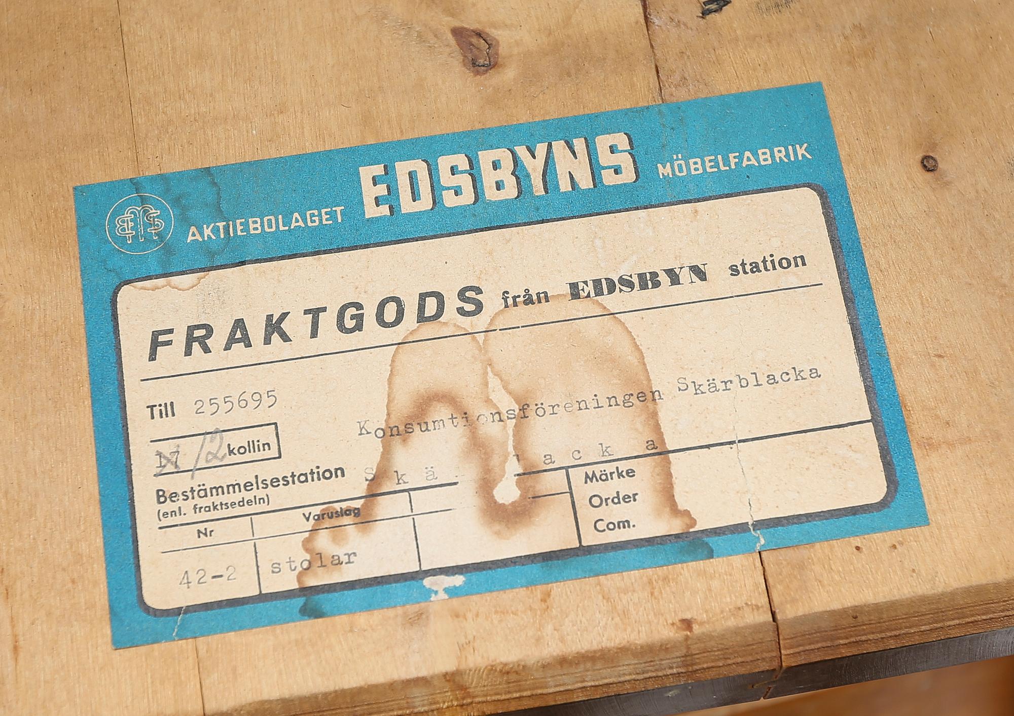 STOLAR, 10 st (6+4), Edsbyverken, 1900-talets mitt.
