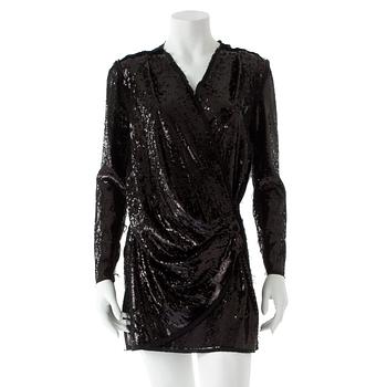 443. BALMAIN, a black sequin dress.