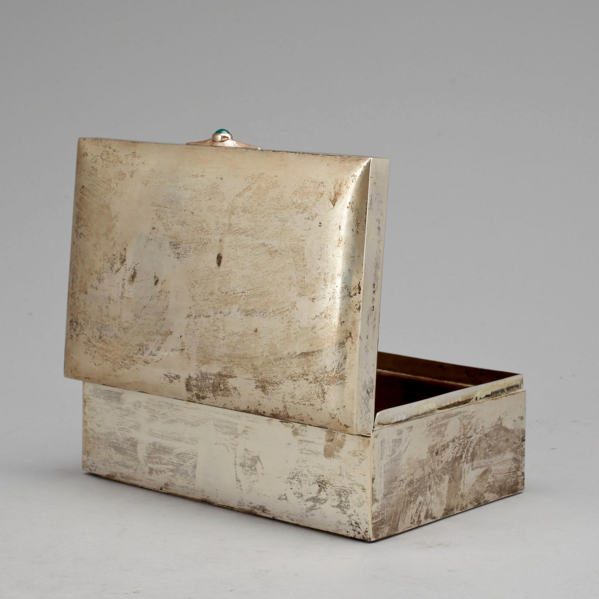 CIGARETTSKRIN, silver, GAB Stockholm 1910.