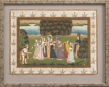 Unknown artist India first half of the 20th century gouaches 2 pcs.